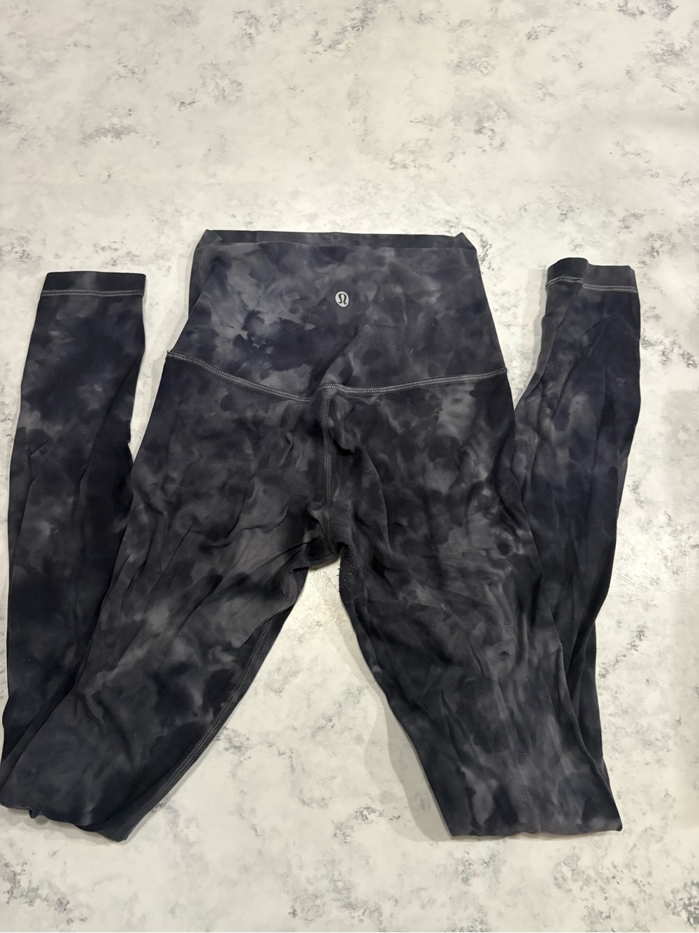 lululemon athletica Black Tie-Dye High-Rise Leggings